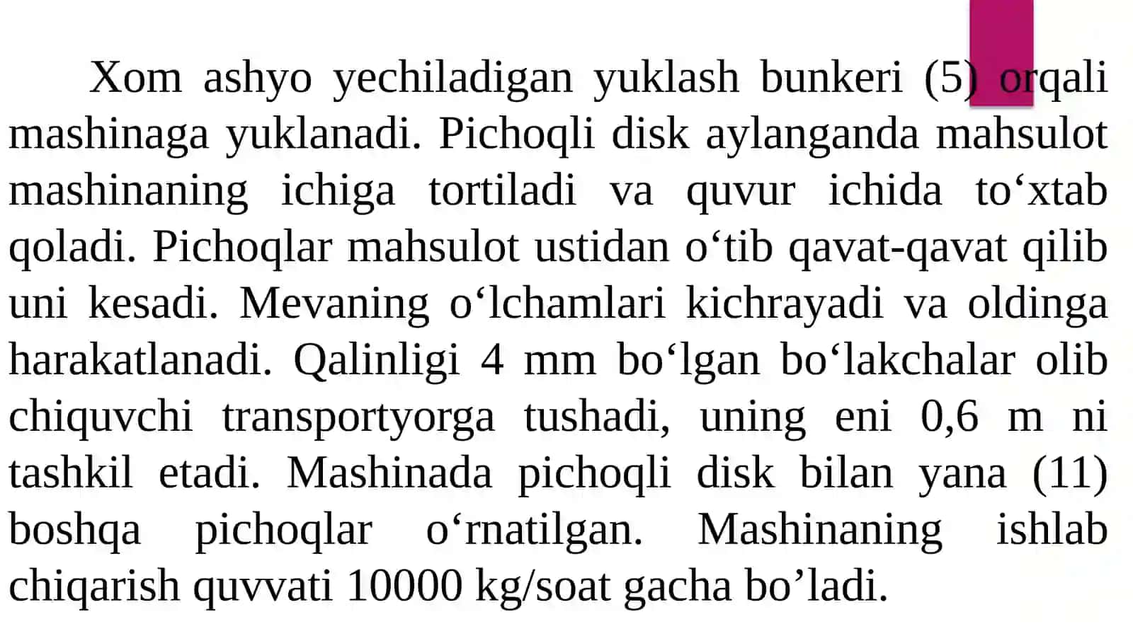 QIRGICH MASHINALARI, TUZILISHI, ISHLASH PRINSIPLARI 3