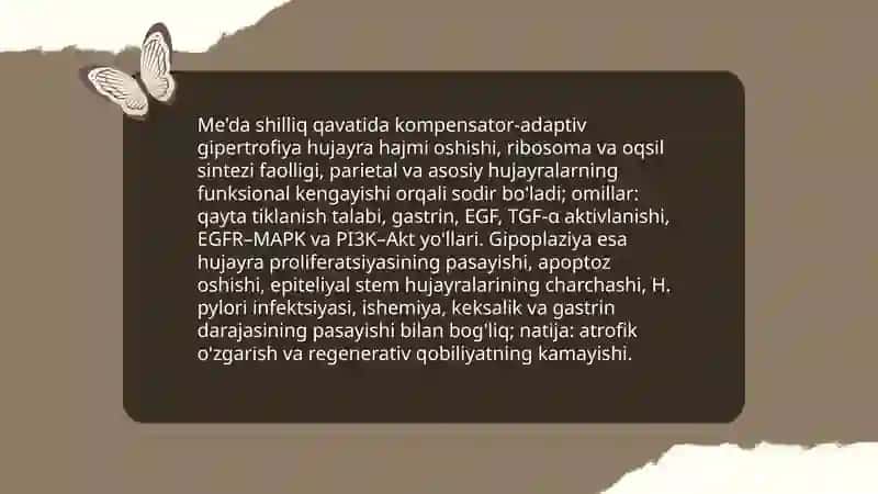 Me'daning kompensator-adaptiv va regenerativ xususiyatlari 3