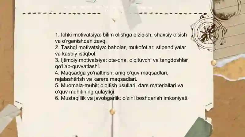 Alohida faoliyat turlari mativatsiyalari 3
