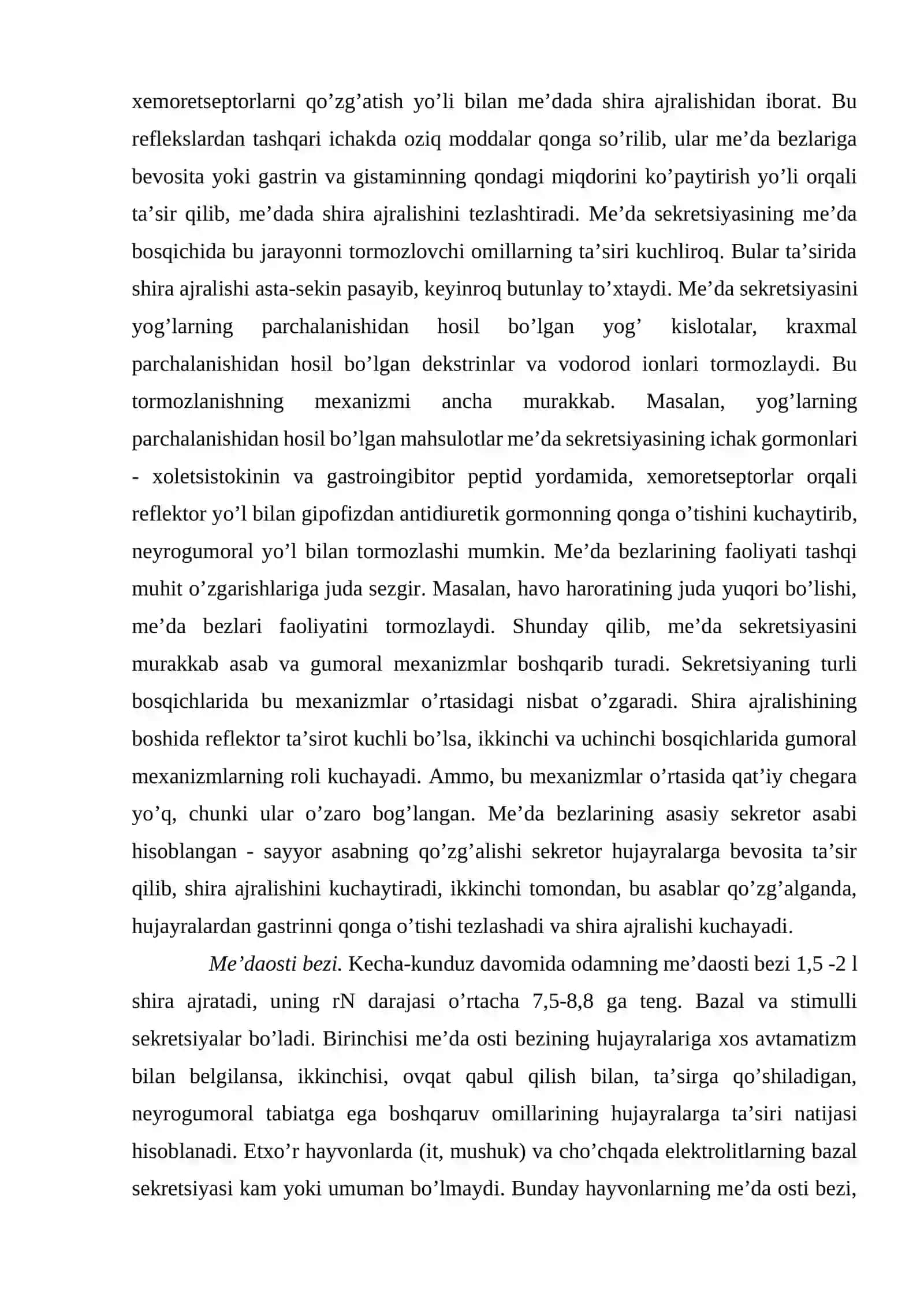 Ovqat hazm qilish fiziologiyasi 3