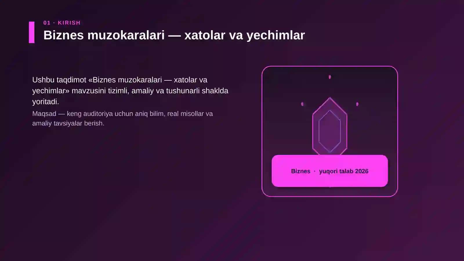 Biznes muzokaralari — xatolar va yechimlar 3
