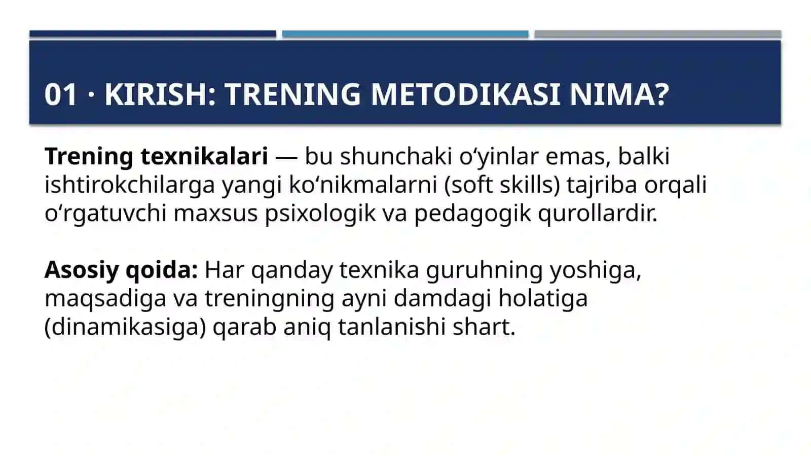 Trendingda maxsus texnikalar va usullar 3