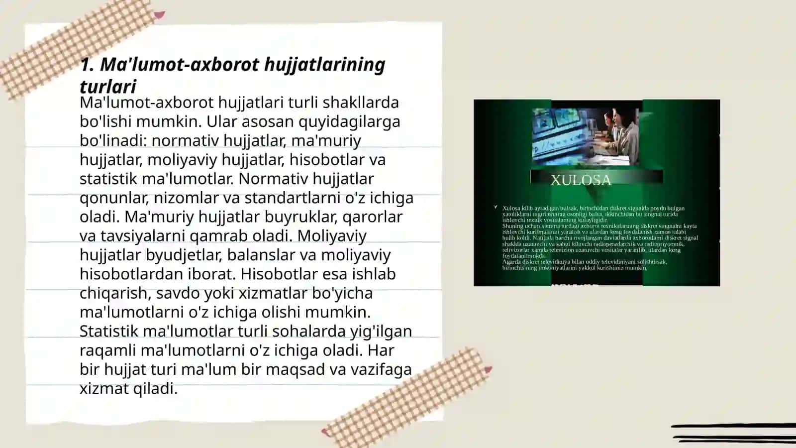 Ma'lumot- axborot hujjatlar 3