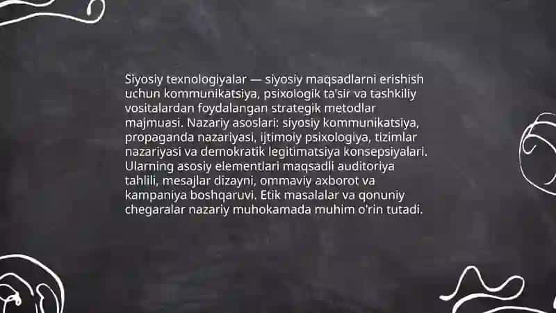 Siyosiy texnologiyalar: shakllari va funksiyalari 3