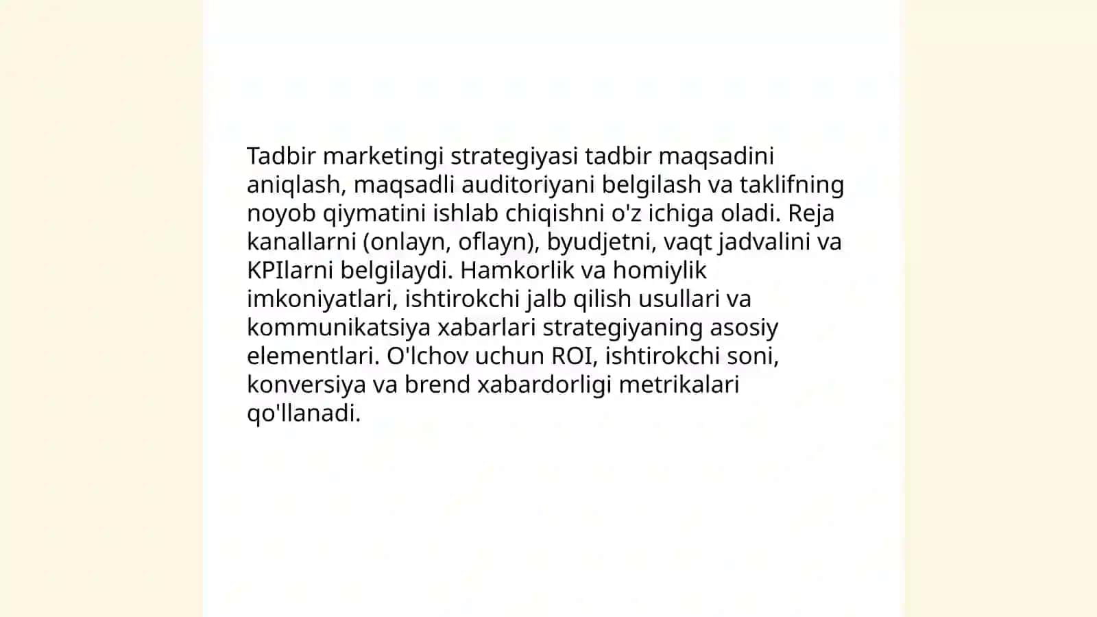 Tadbir marketingi strategiyasi 3