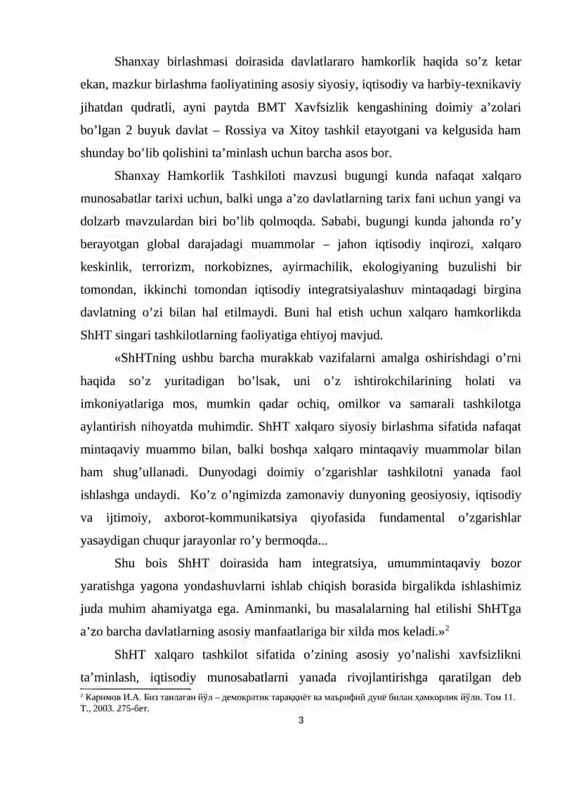SHANXAY TASHKILOTINING SHAKLLANISHI VA UNING MINTAQAVIY MUNOSABATLARDAGI ROLI 3