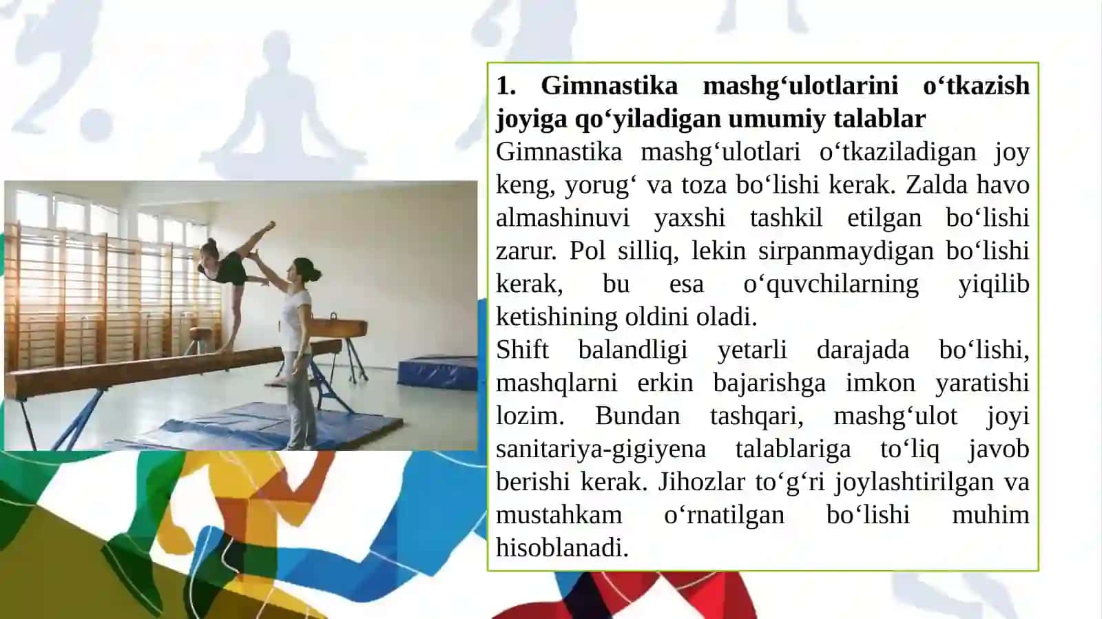 Zallar va ularning jihozlanishi 3