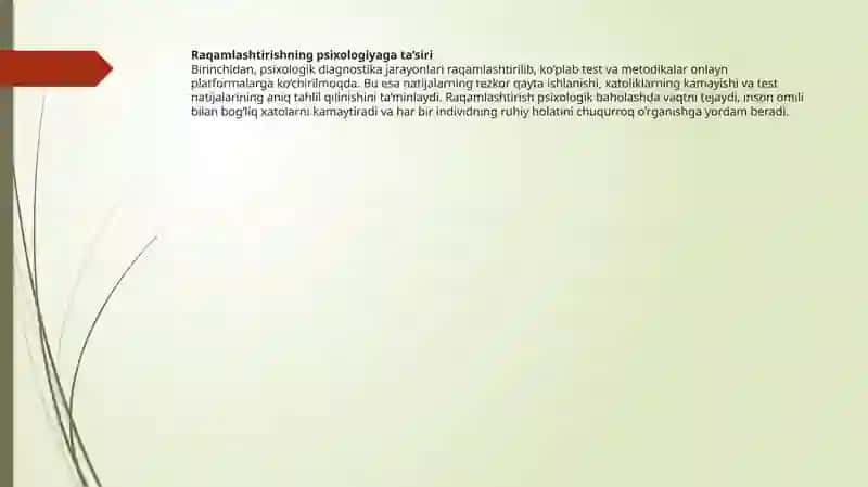 Psixologiyada raqamlashtirish va axborot texnologiyalarining o'rni 3