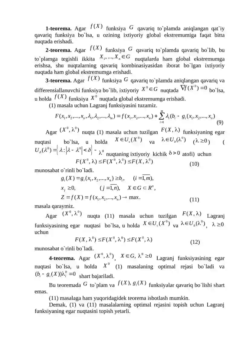 Qavariq programmalashtirish masalalari 3