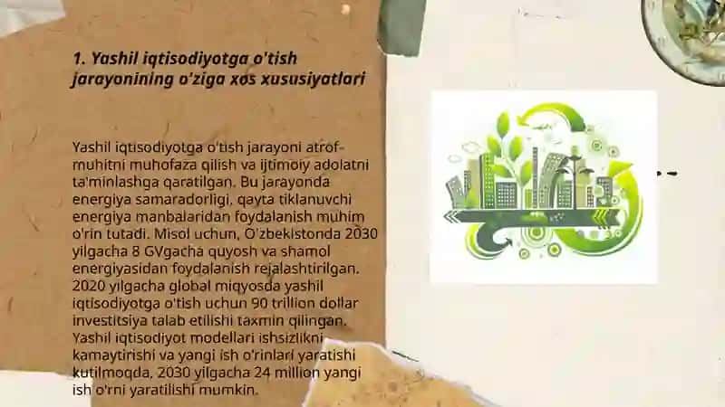 Yashil iqtisodiyotiga oʻtish jarayonini baxolashning Iqtisodiy xamkorlik taraqqiyot tashkiloti 3