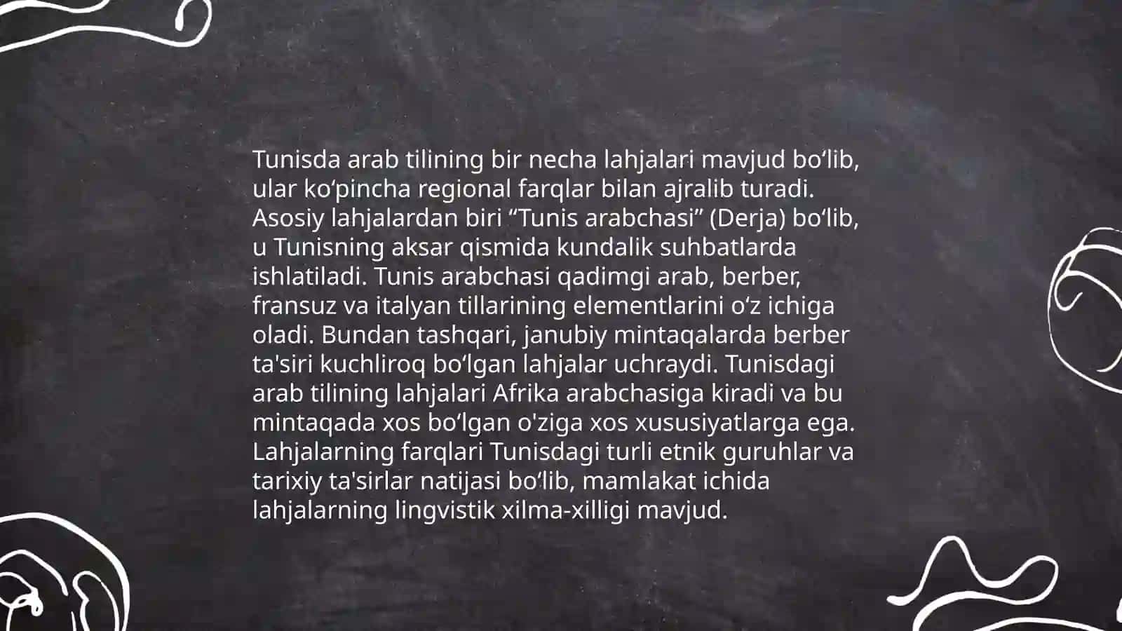Tunis va Marokashdagi arab tilining o'ziga xosligi 3