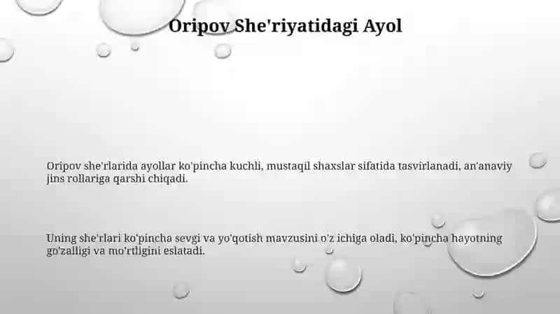 Abdulla Oripov she'rlarida muhabbat 3