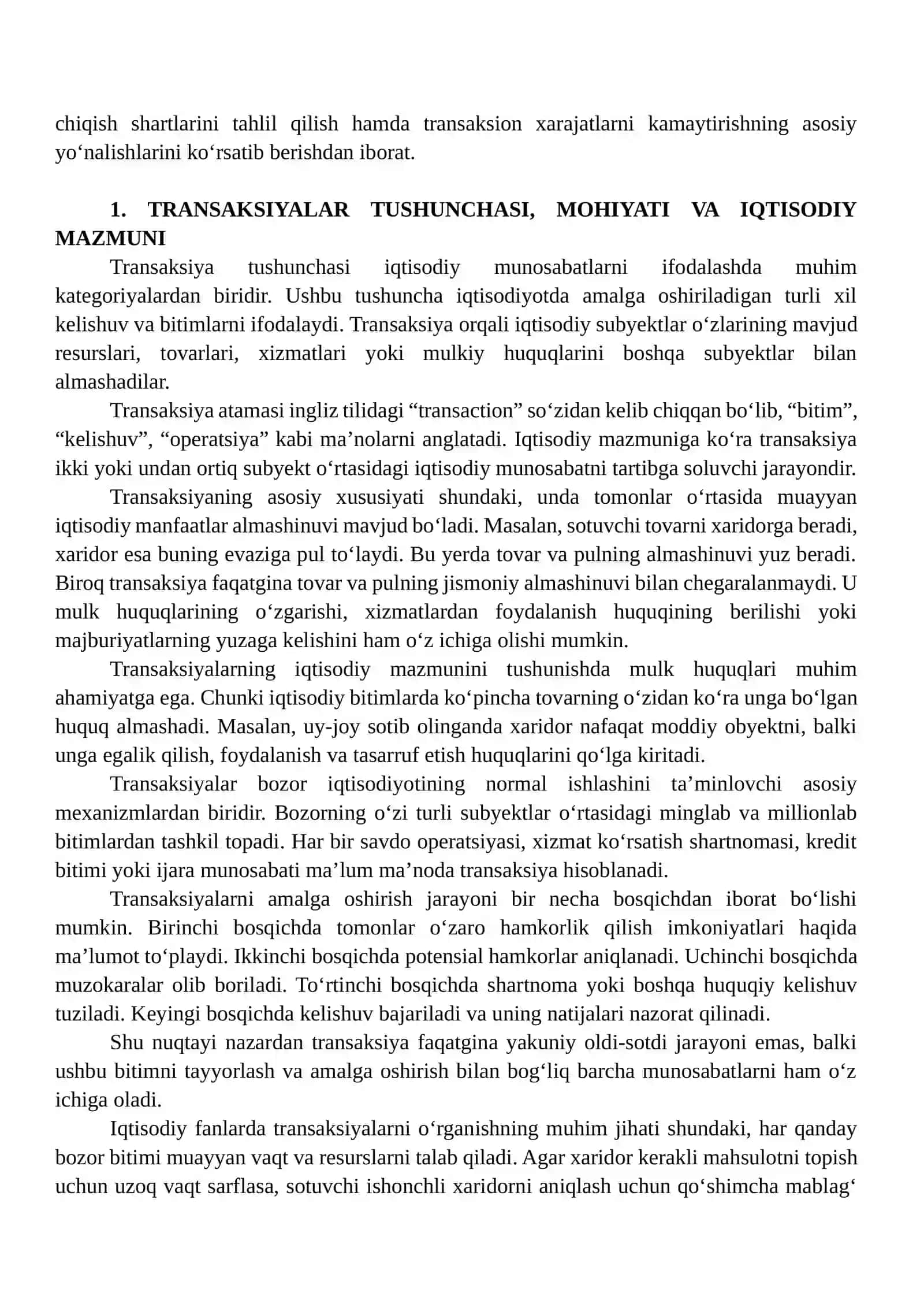 Transaksiyalar tushunchasi va uning ahamiyati 3