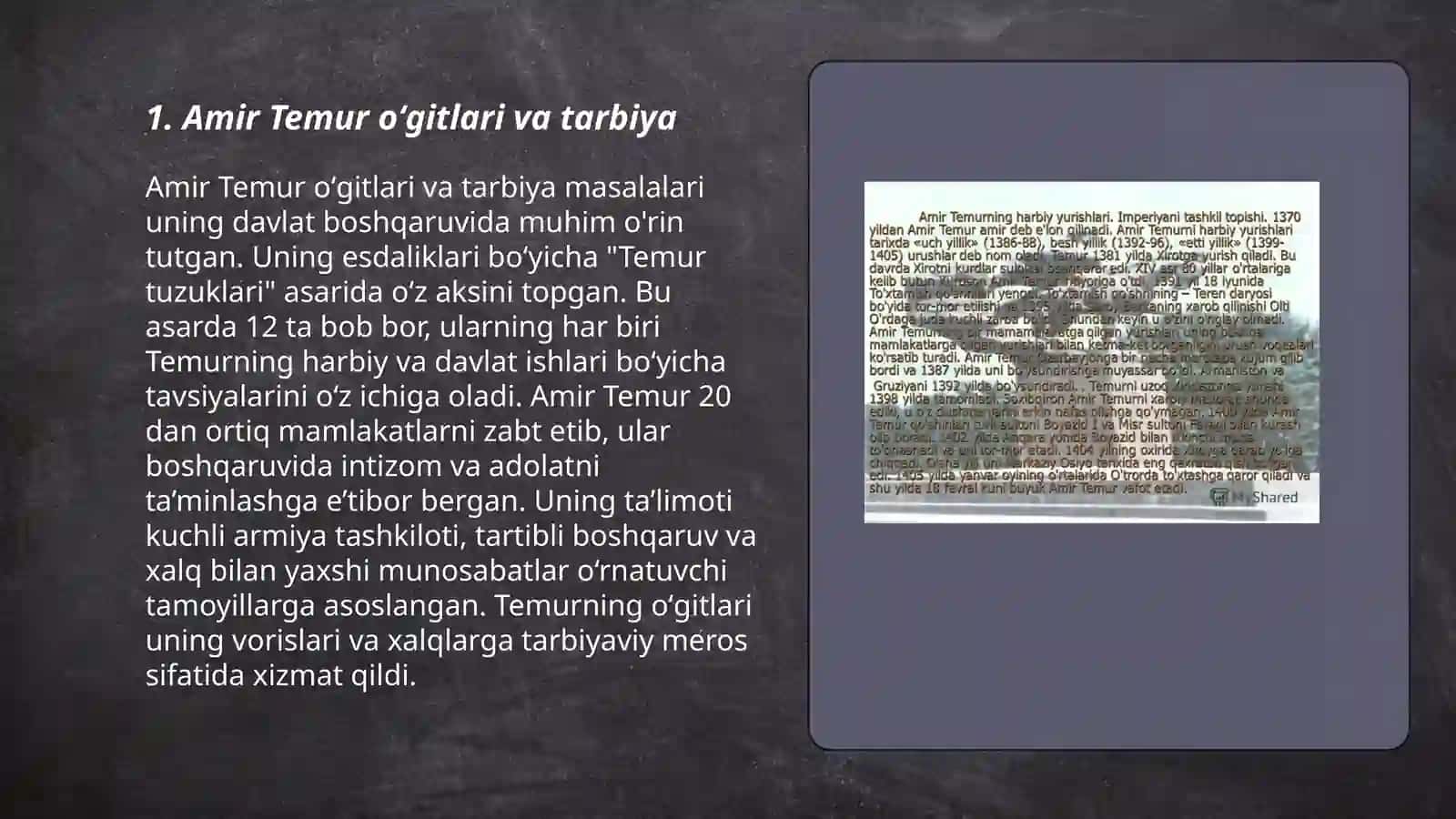 Amir Temur oʻgitlari va tarbiya 3