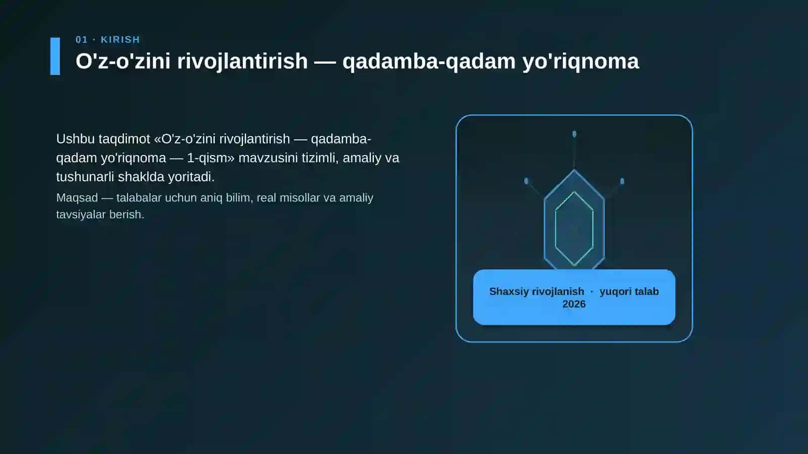 O'z-o'zini rivojlantirish — qadamba-qadam yo'riqnoma — 1-qism 3
