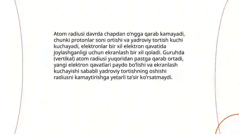 Elementlarning davriy oʻzgaruvchan hossalari 3