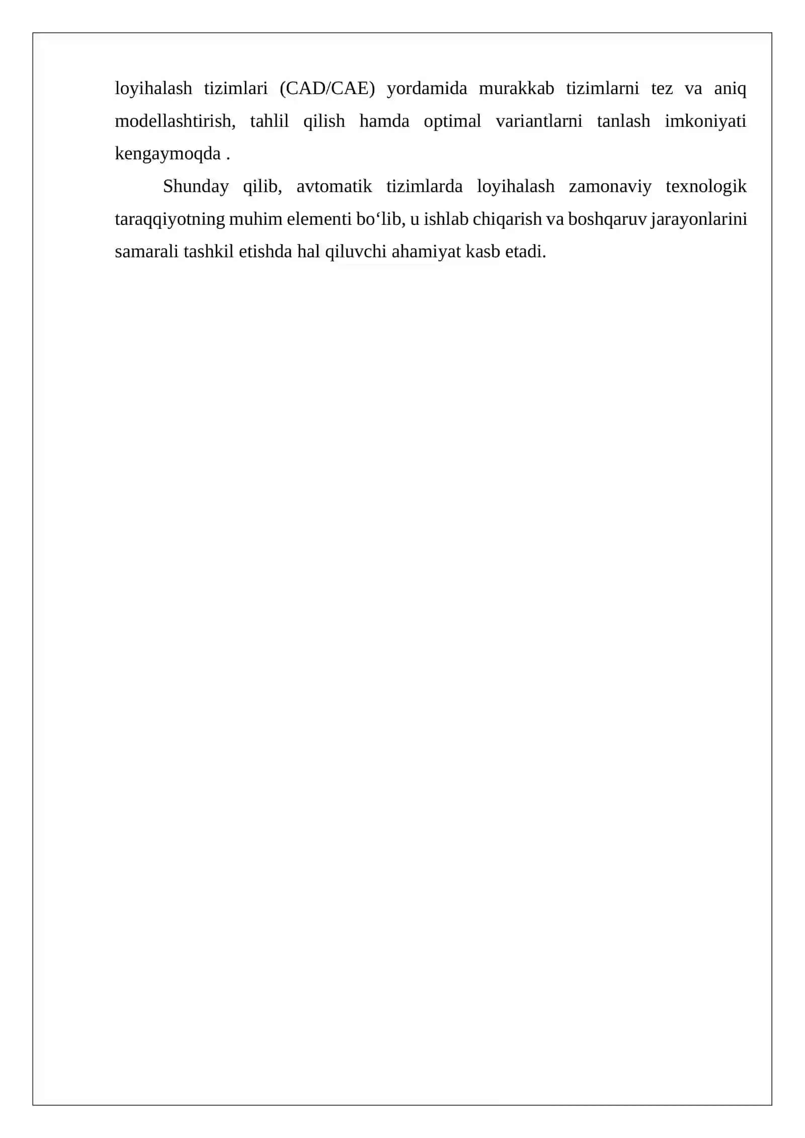 Avtomatik tizimda loyihalash haqida umumiy ma'lumot 3