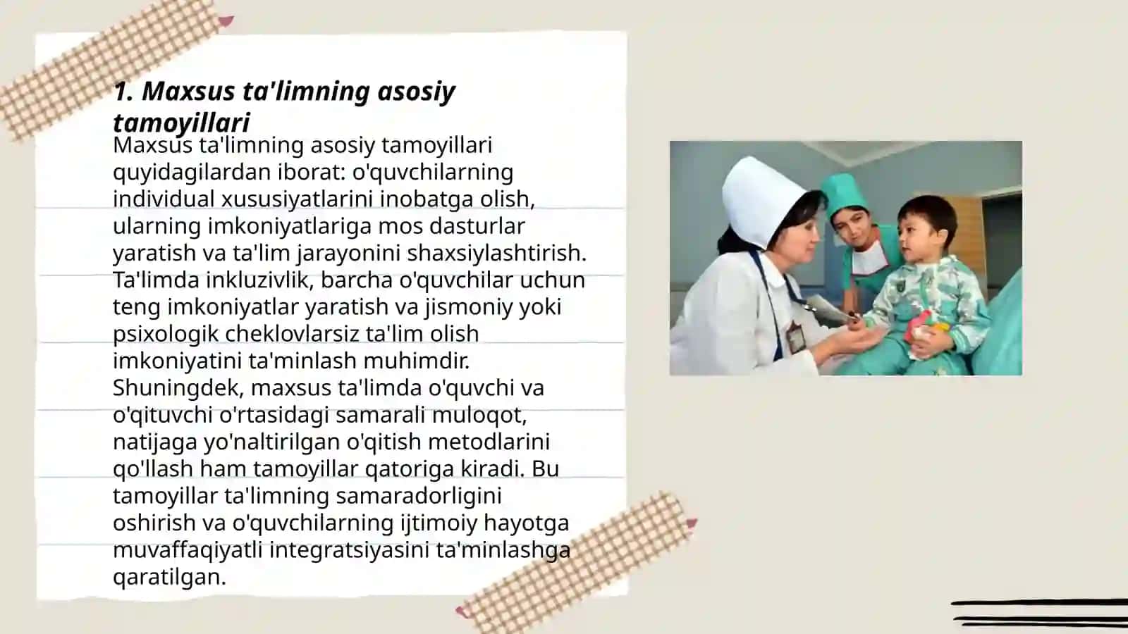 O‘qitishning tashkiliy shakllari. Eshitishida va aqliy rivojlanishida nuqsoni boʼlgan bolalar 3