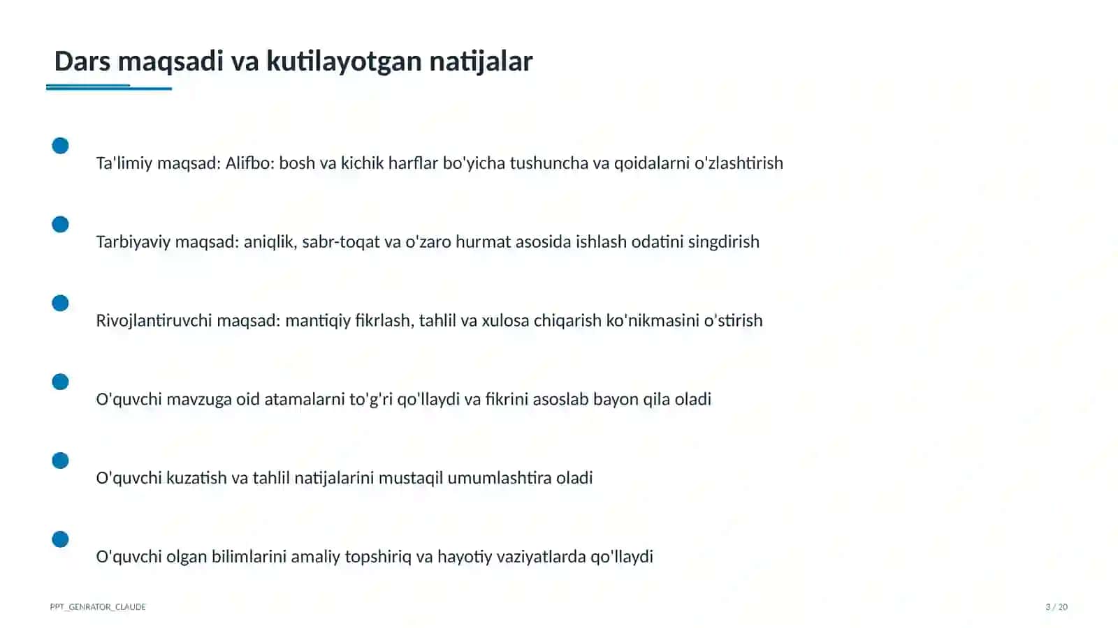 Alifbo: bosh va kichik harflar (1-sinf) 3