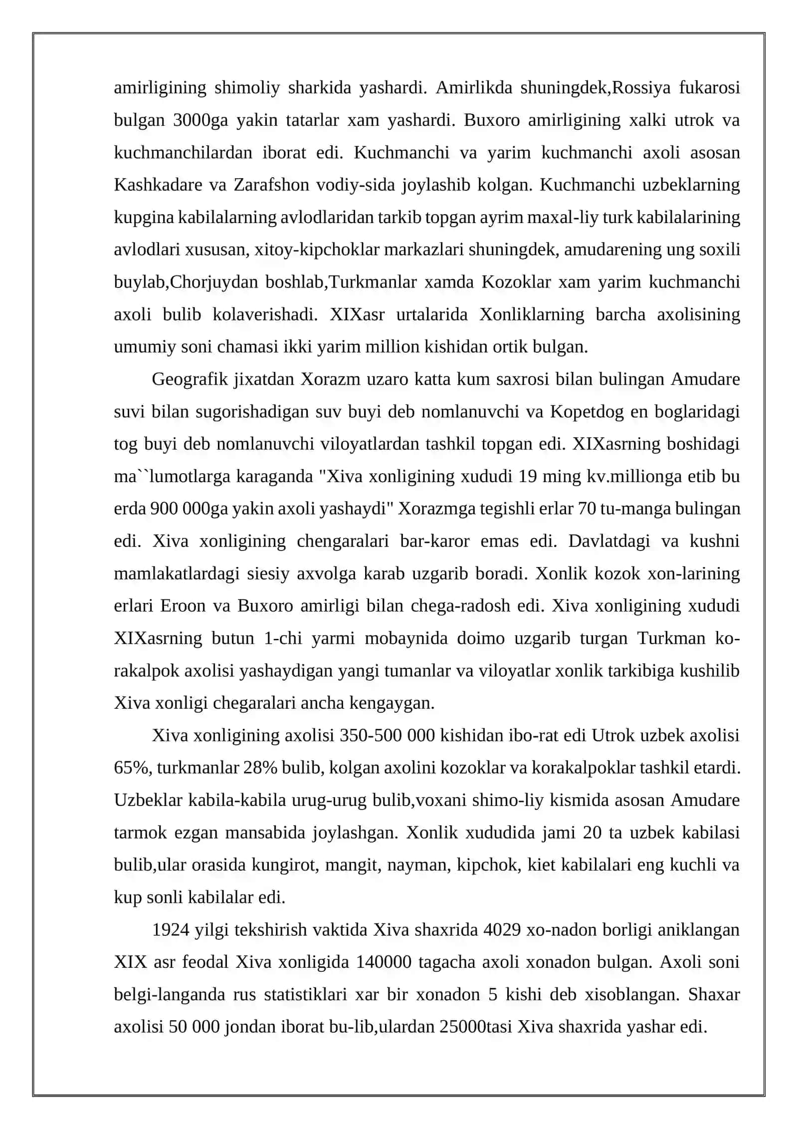 O’rta Osiyo xonliklari tarixiy geografiyasi (XVIII asr ikkinchi yarmi-XIX asr birinchi yarmI) 3