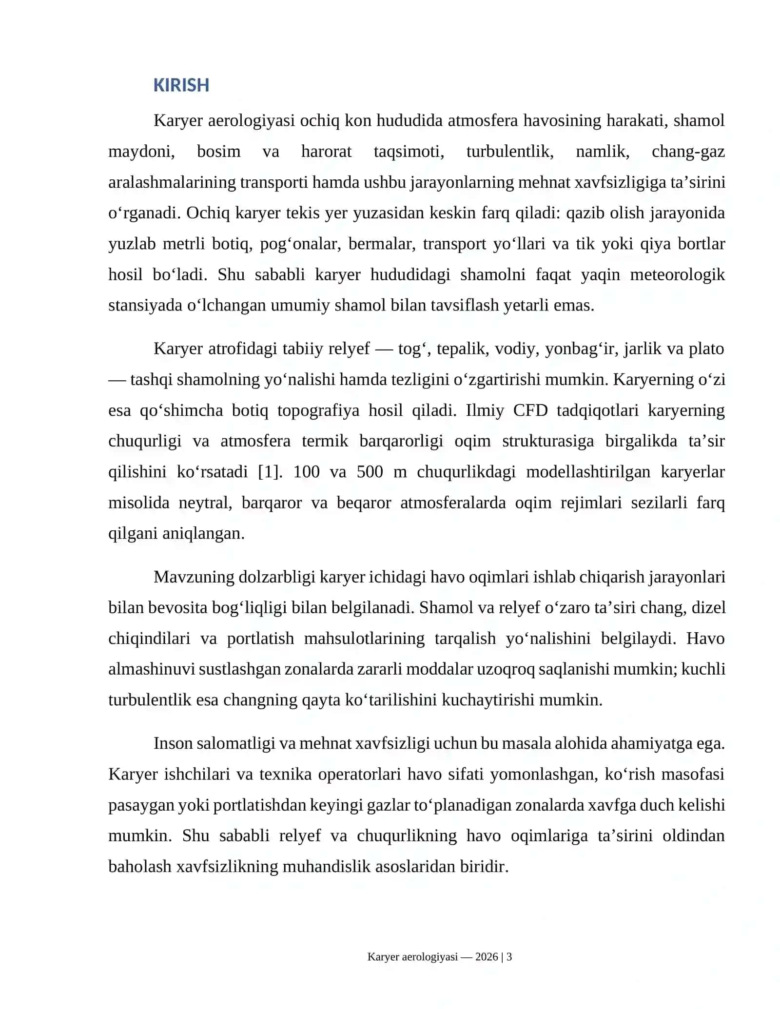 Karyer aerologiyasi 3
