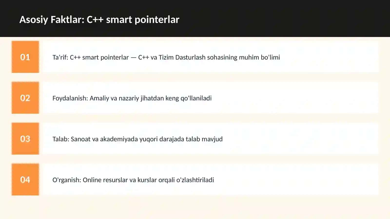 C++ VA TIZIM DASTURLASH 3
