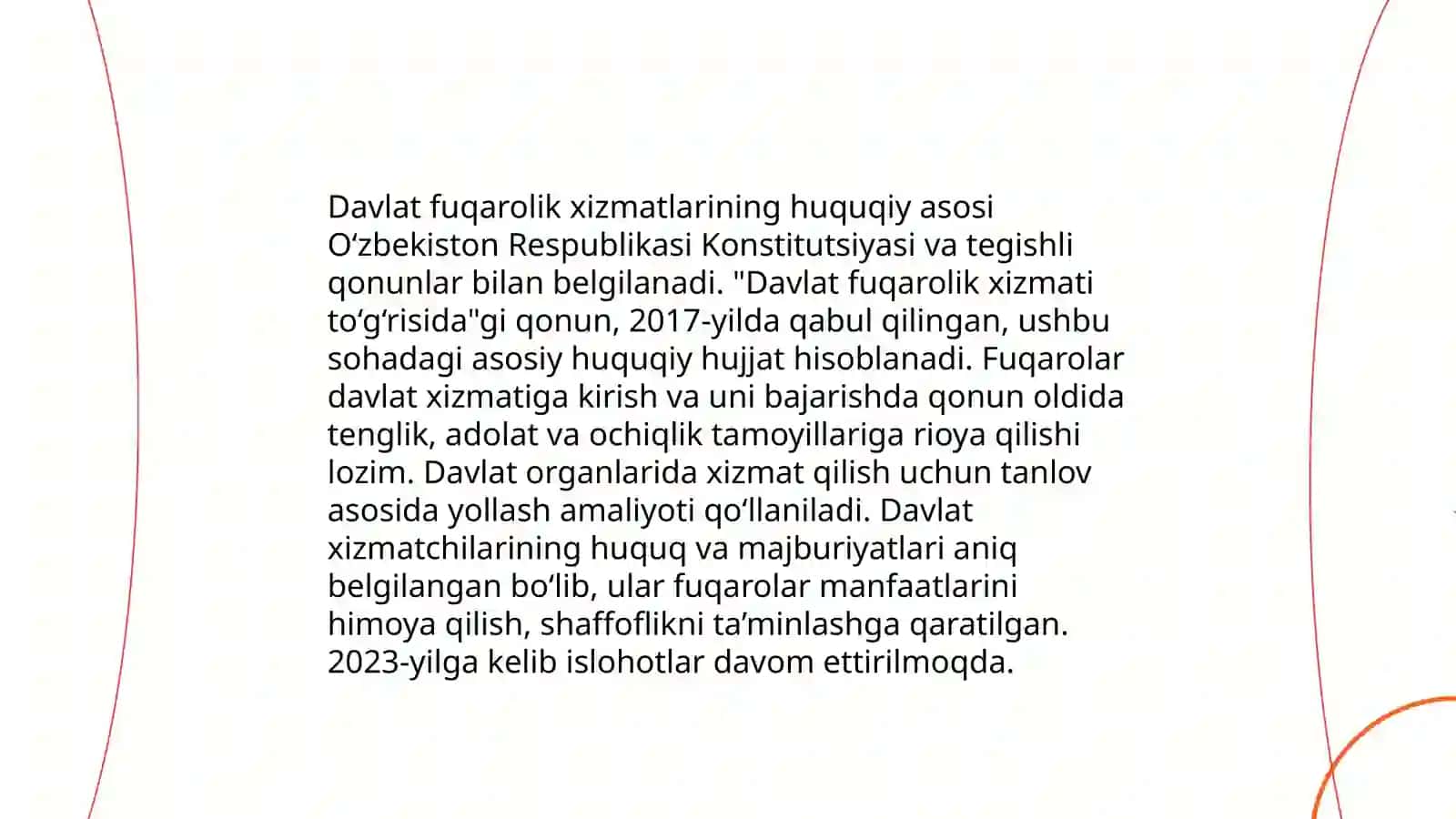Davlat fuqarolik xizmatlarining huquqiy asosi 3
