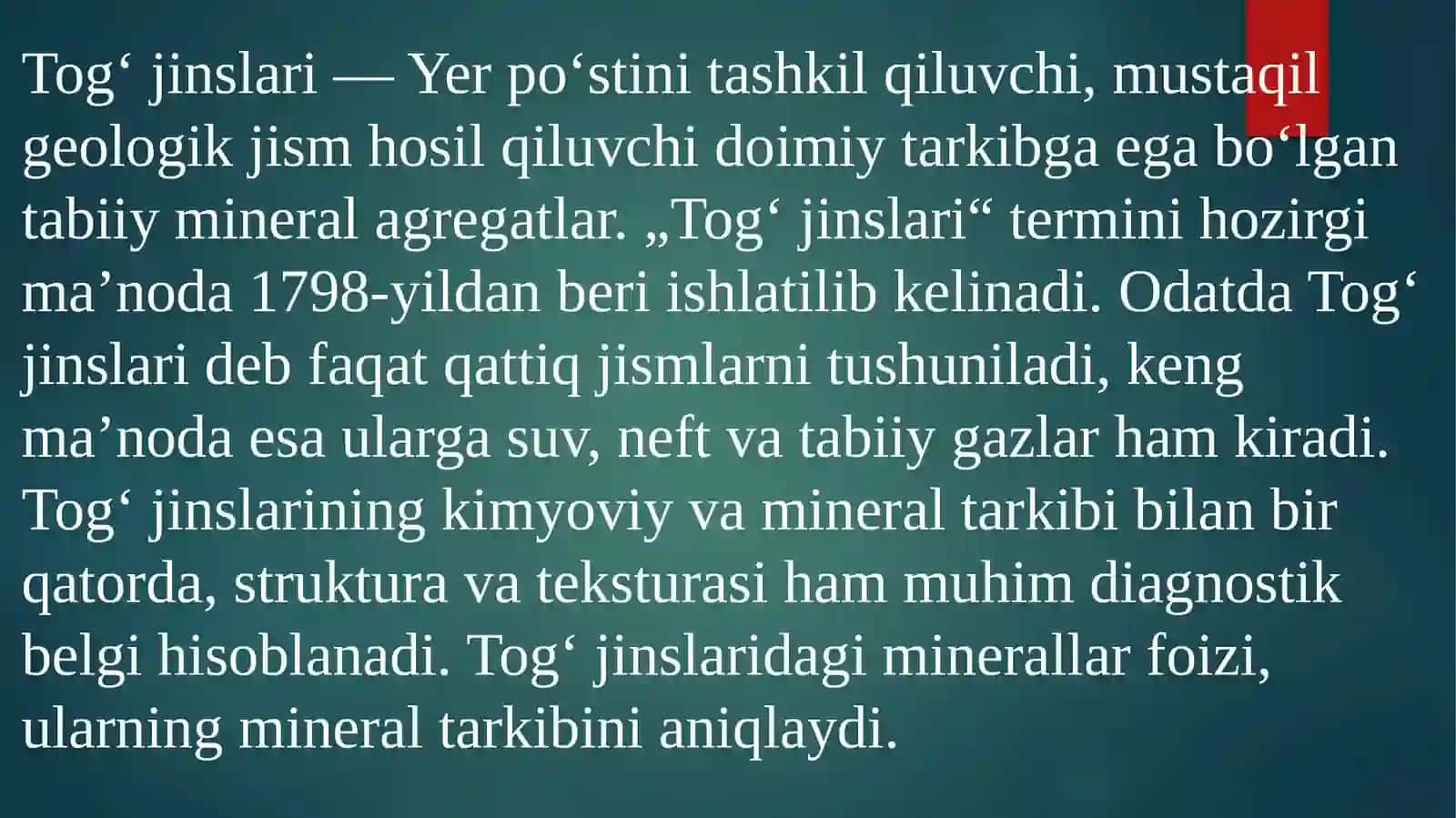 Tog’ jinslari va minerallar ustida ishlash 3