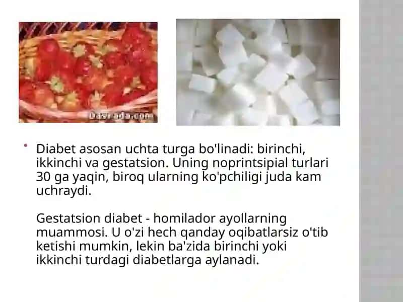 Qandli Diabet va Glyukozaga Turg'unlikarining Buzilishi 3