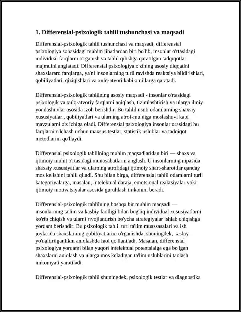 DIFFERENSIAL-PSIXOLOGIK TAHLILNING ASOSIY PRINSIPLARI 3