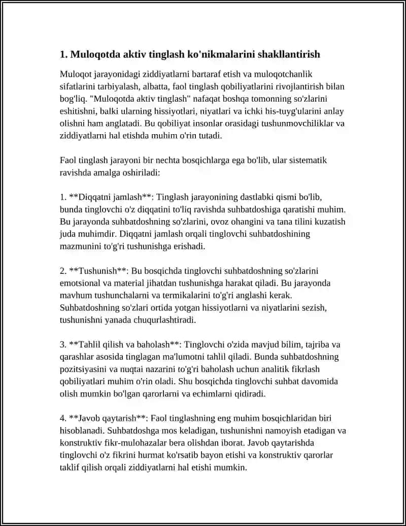Muloqotda Ziddiyatlar va Muloqotchanlik 3