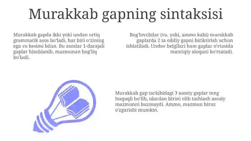 Murakkab gap sintaksisi 3