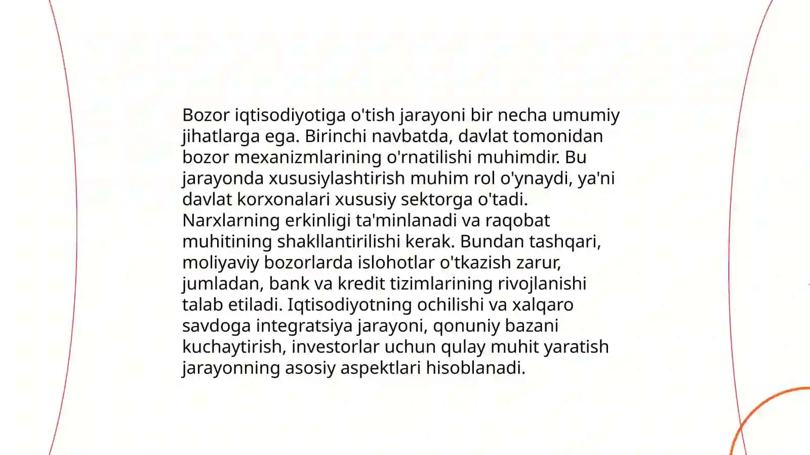 O‘ZBEKISTONDA BOZOR IQTISODIYOTIGA O’TISHNING XUSUSIYATLARI VA BOZOR ISLOHATLARINI AMALGA OSHIRISHDA TARAQQIYOT STRATEGIYASINING AHAMIYATI 3