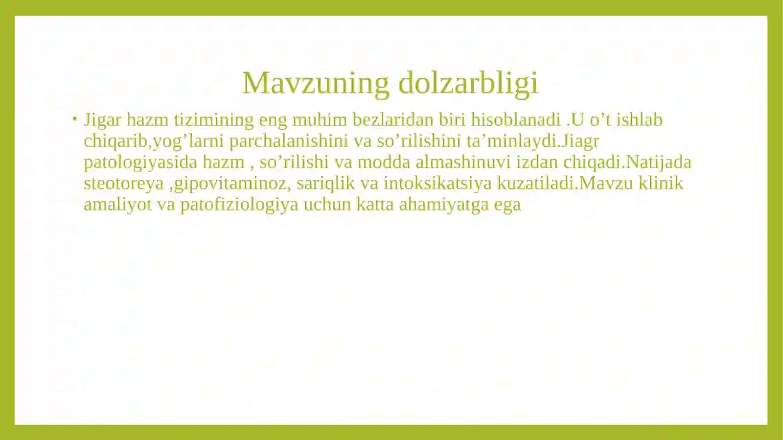 Ovqat hazm qilishda jigar patologiyasi sabablari 3