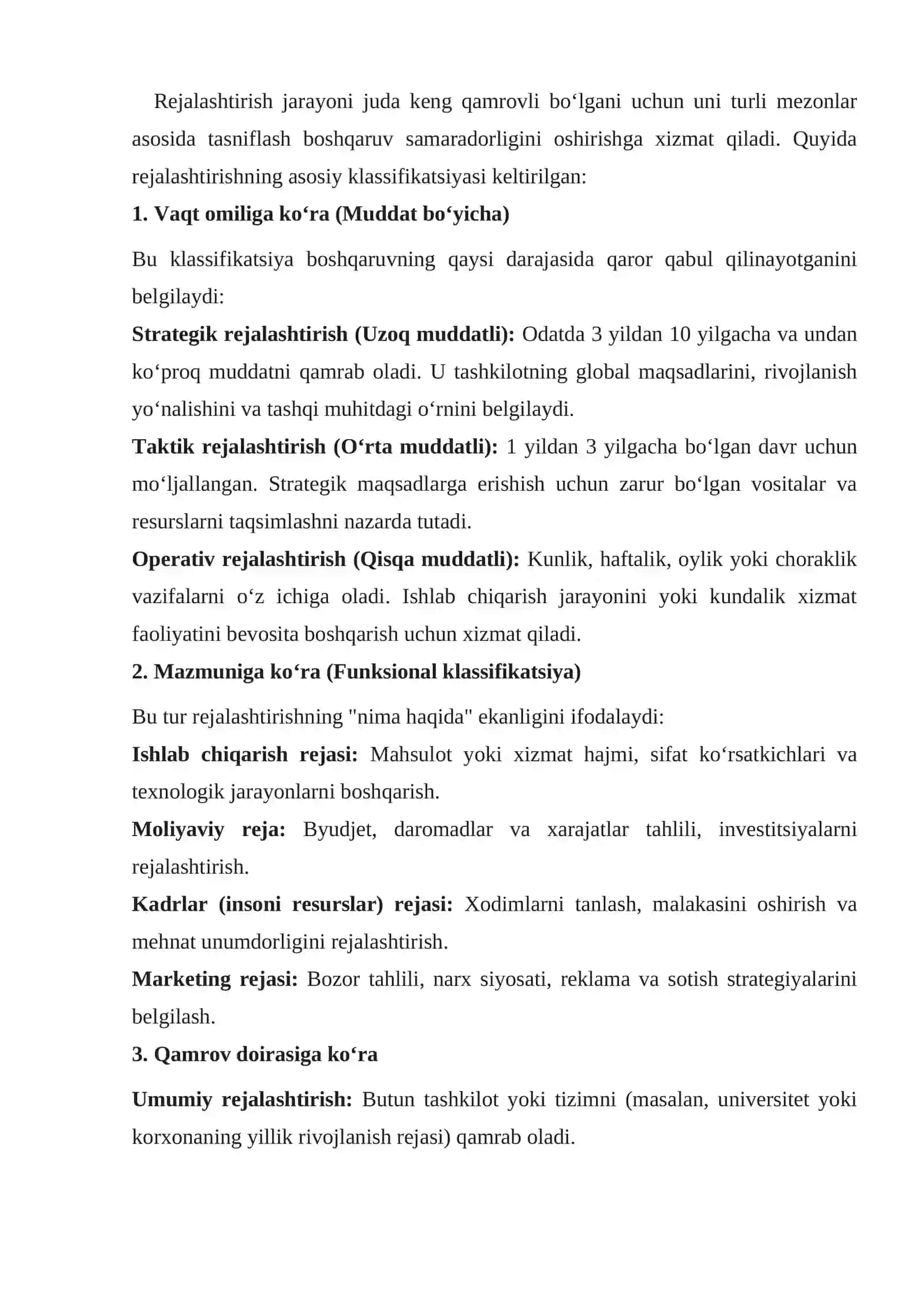 Rejalashtirish metodologiyasi 3
