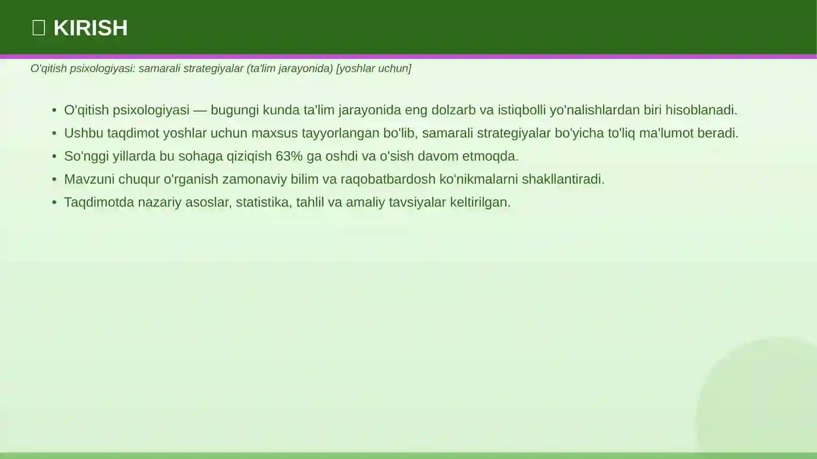 O'qitish psixologiyasi: samarali strategiyalar (ta'lim jarayonida) [yoshlar uchun] 3