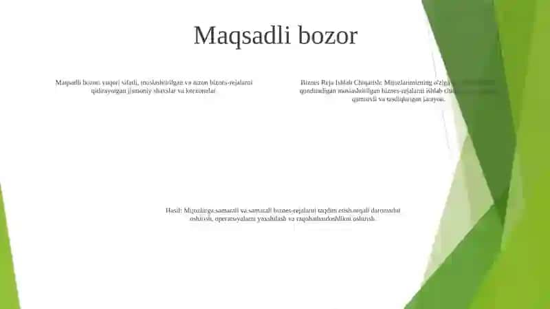 Ishlab Chiqarish Biznes Rejasini Tuzish 3