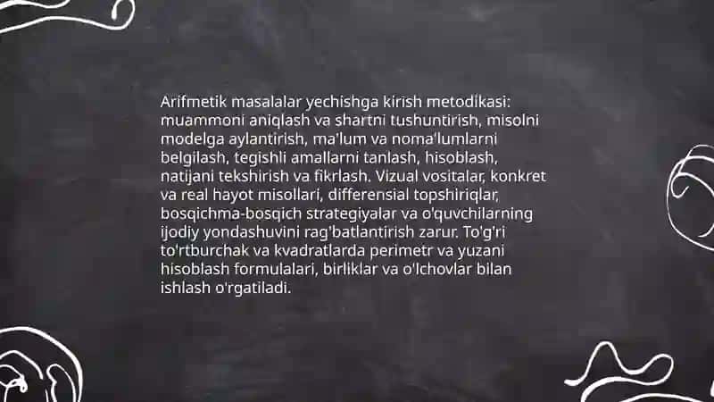 Arifmetik masalalar yechishga oʻrgatish metodikasi 3
