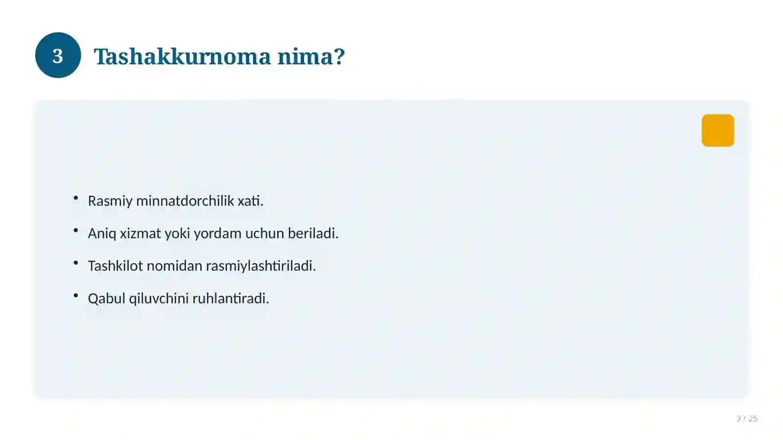 Tashakkurnoma 3