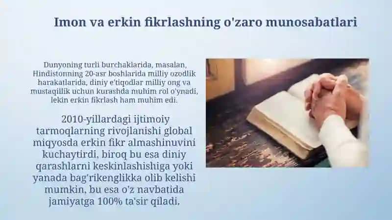 Imon va Erkin Fikrlash 3