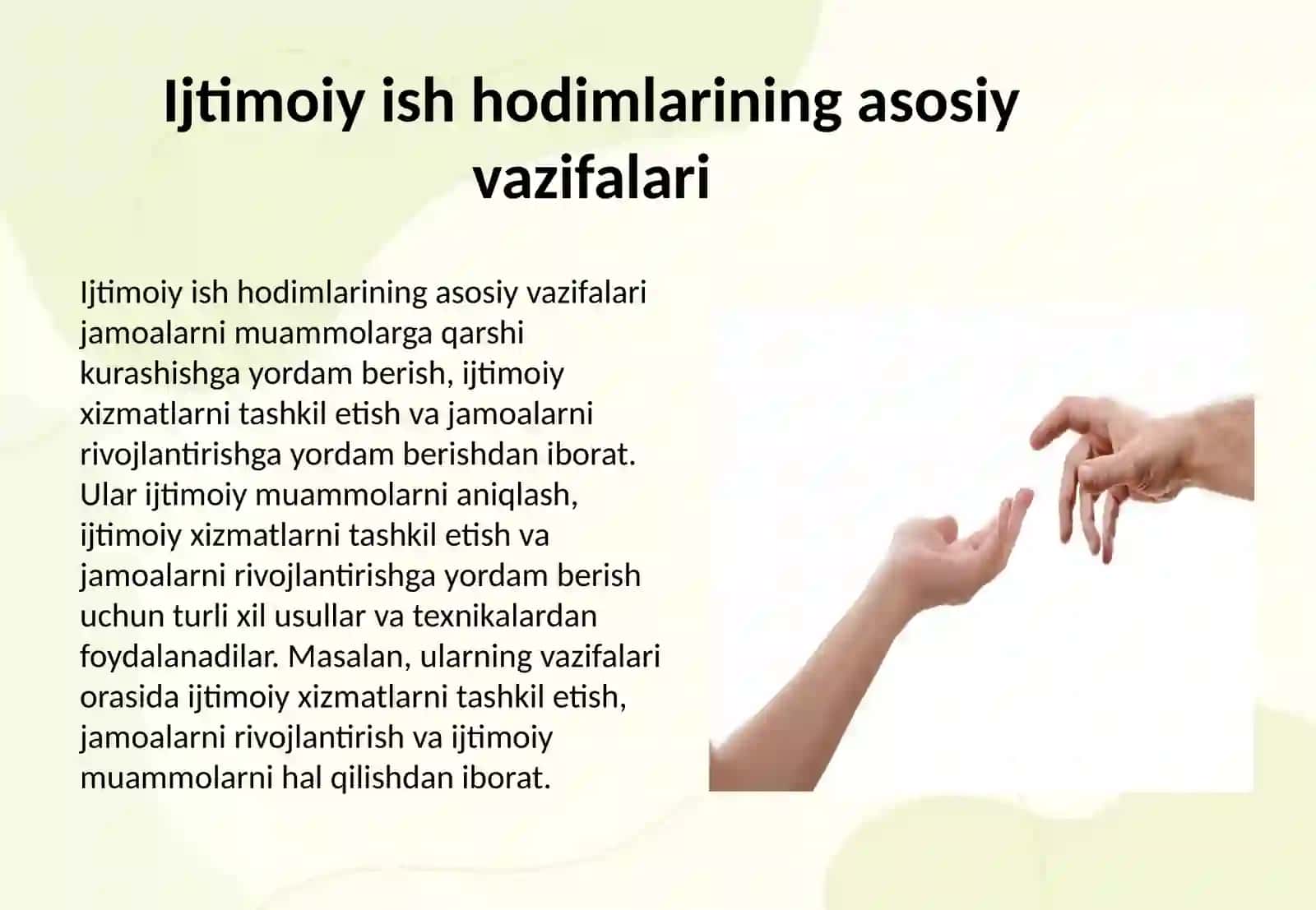 Jamoalar bilan ijtimoiy ish yuritishda ijtimoiy ish hodimining tutgan o'rni 3