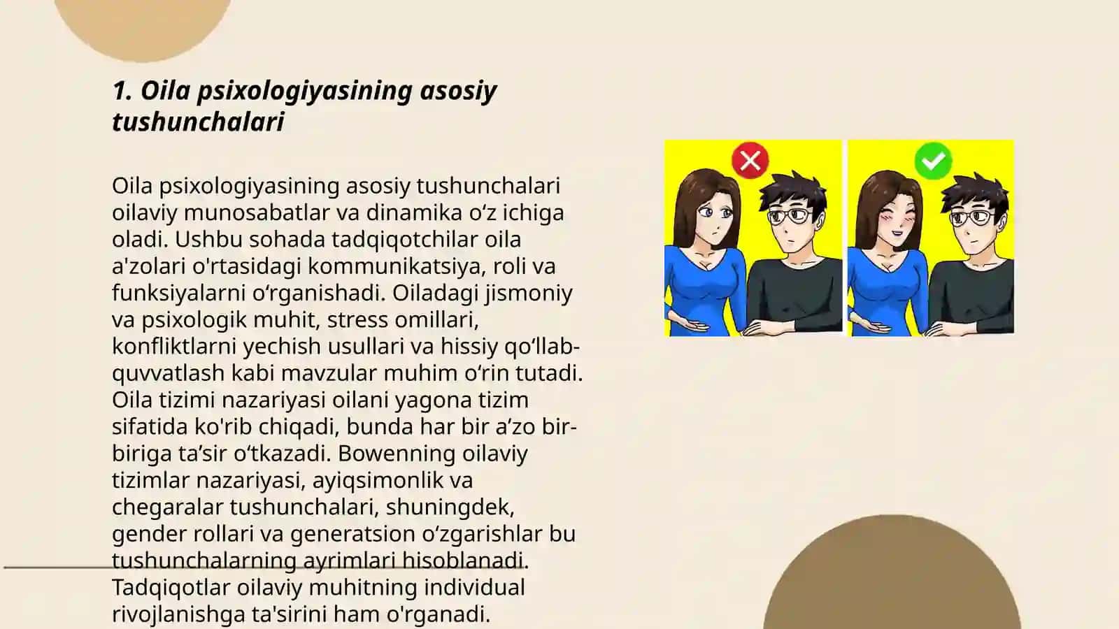 Oila psixologiyasi psixologik bilimlar tizimida tutgan o'rni 3