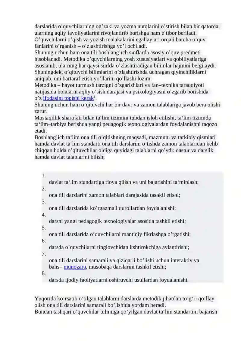 Ona tili va óqish savodxonligi darslarida orfografik mashqlarni ótkazish usullar 3