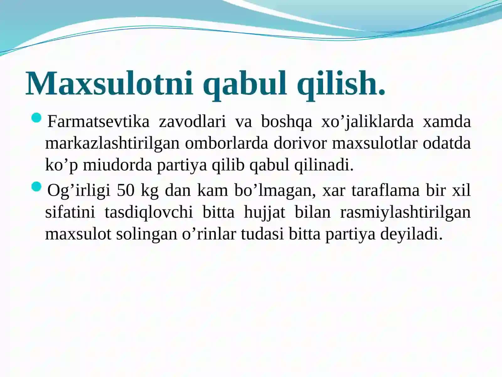 Dorivor o’simlik maxsulotlarini tahlil qilish 3