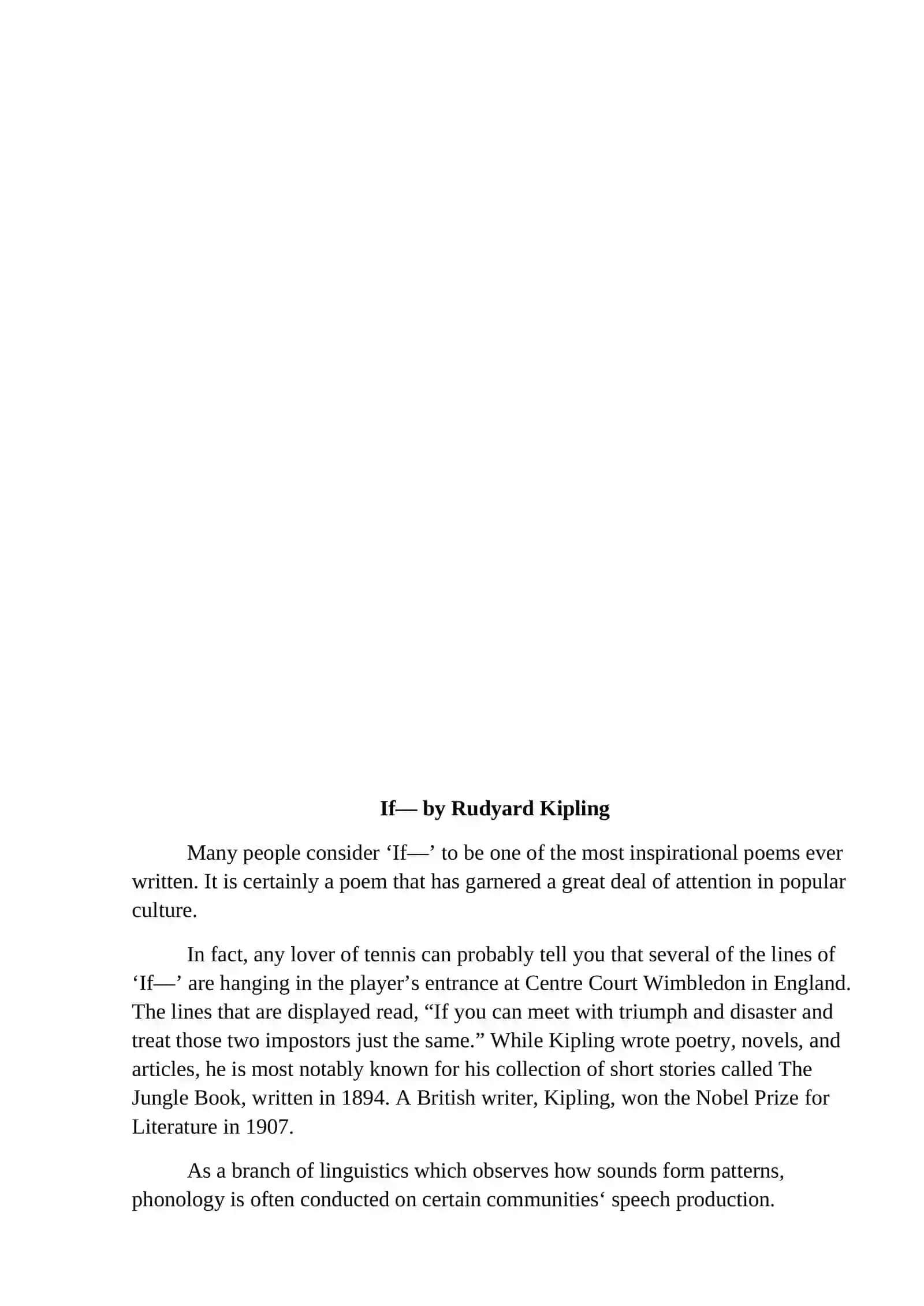Specific Features of "IF" by R. Kipling 3
