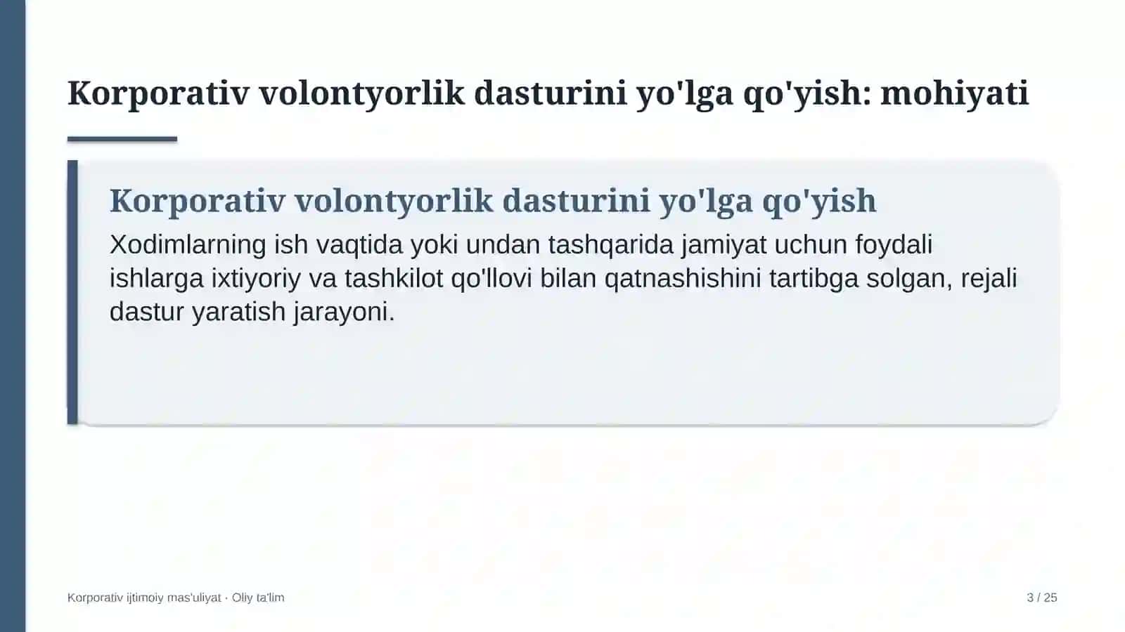neft bazalarida korporativ volontyorlik dasturini yo'lga qo'yish 1475 3