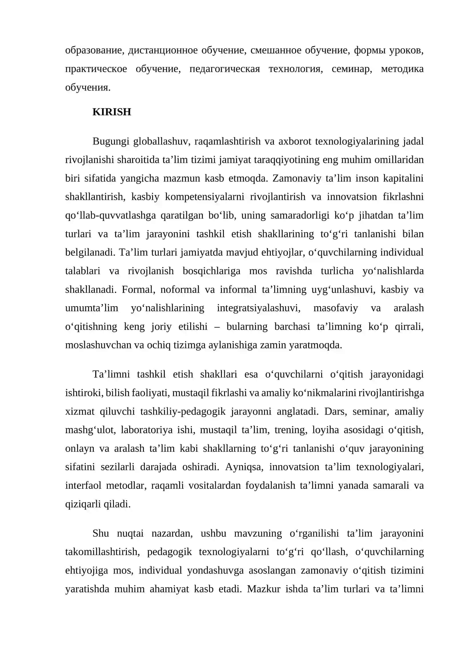 Ta’lim turlari va ta’limni tashkil etish shakllari 3