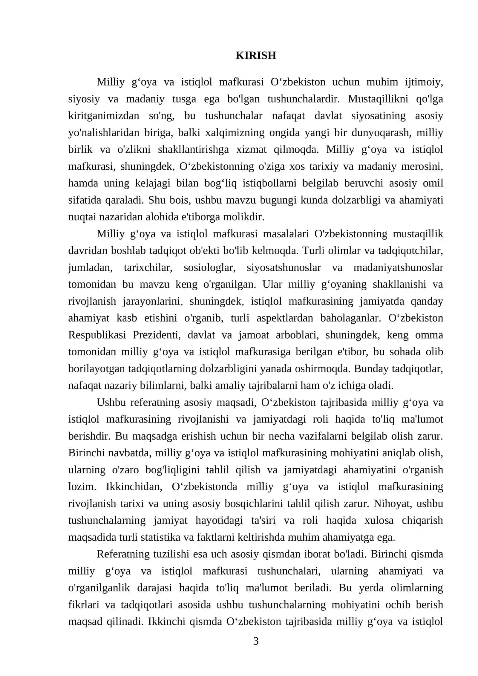 Milliy gʻoya va istiqlol mafkurasi Oʻzbekiston tajribasi 3