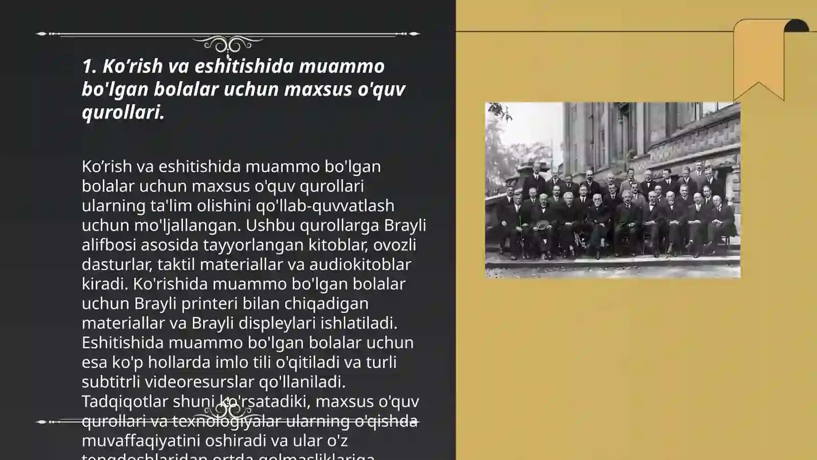 Muommosi bo’lhan bolalar inklyuziv ta’limida sinf xonalari va dars jarayonini moslashtirish 3
