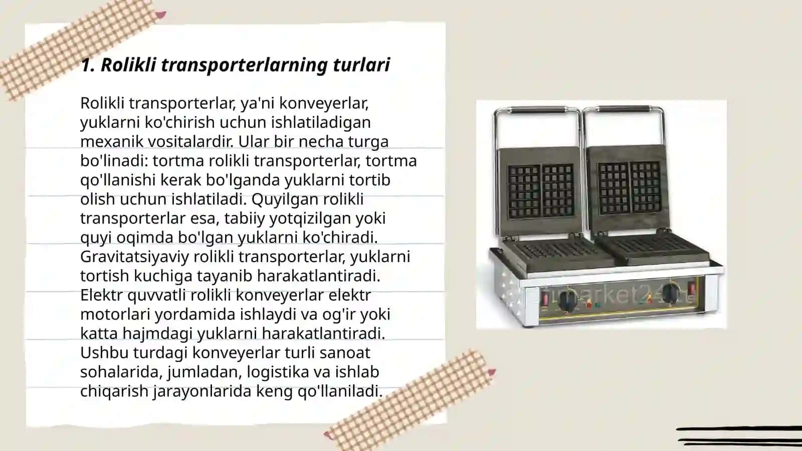 Rolikli transporterlarning turlari 3